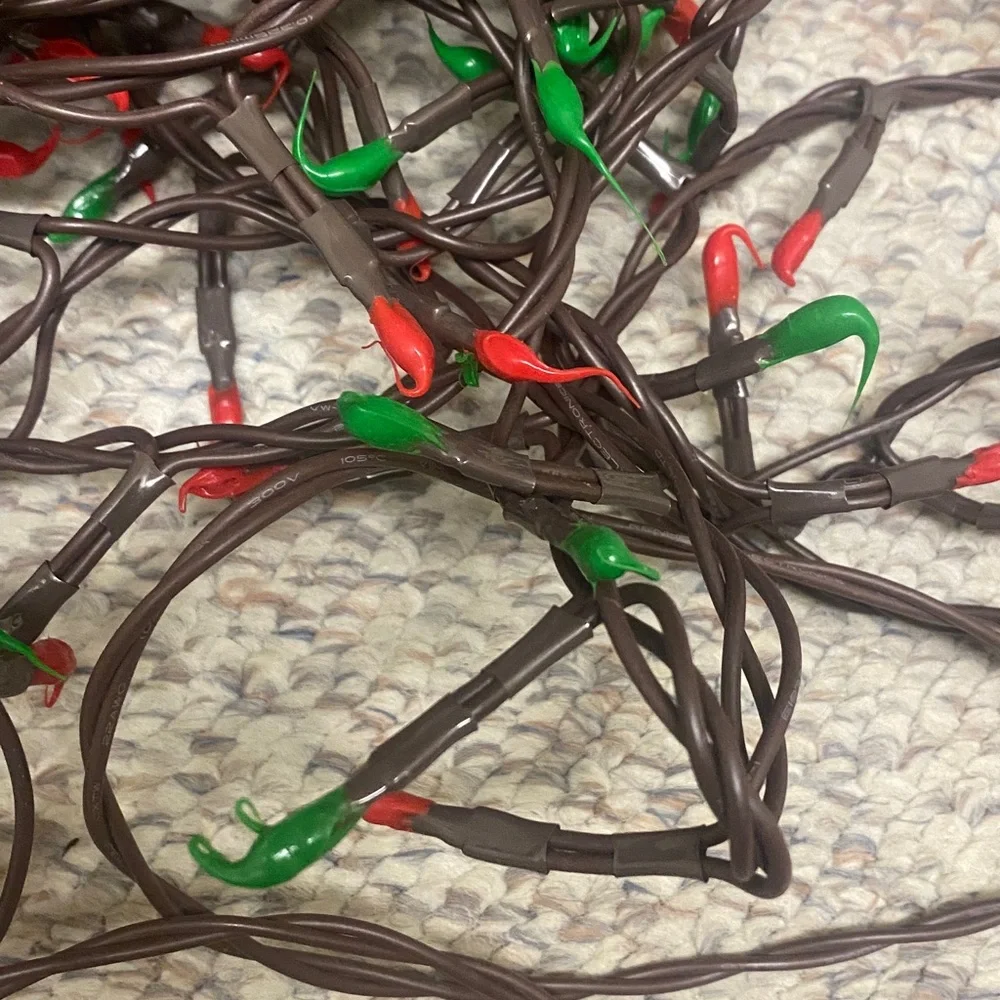 Green and Red Country Silicone Hand Dipped String Lights